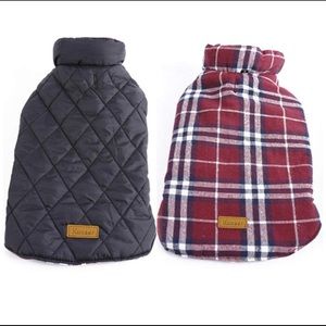 Red plaid dog vest